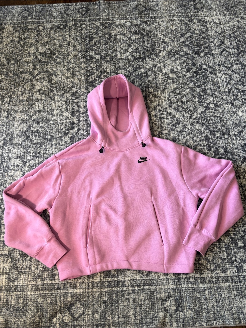 Nike Women's Sportswear Tech Fleece Oversized Hoodie - XS - pink/black